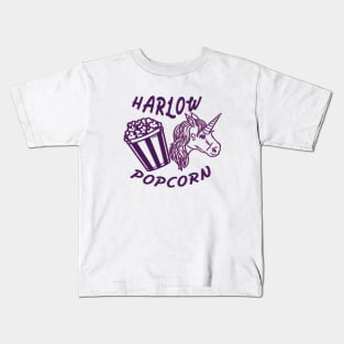 Harlow And Popcorn Funny Popcorn The Pony Kids T-Shirt